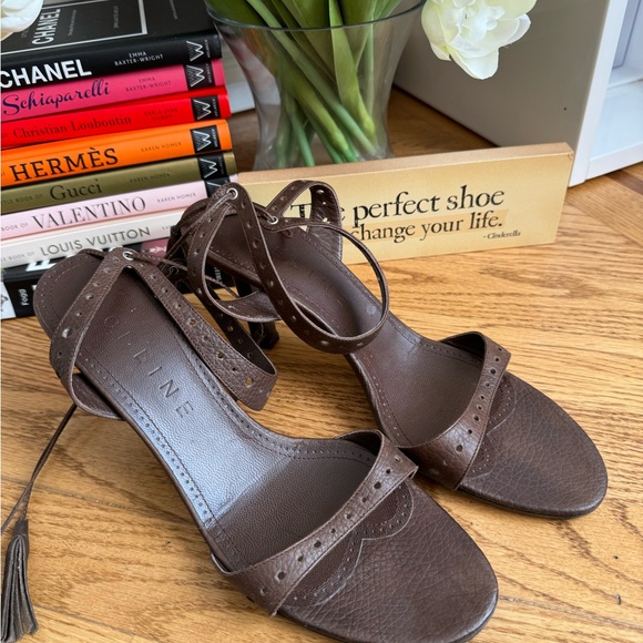 Celine Brown Leather Sandals - Size 39 made in Italy - Picture 12 of 13